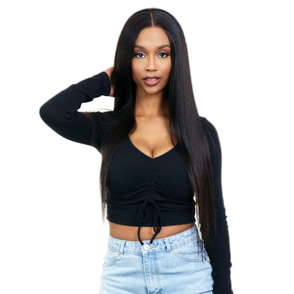 Straight Transparent Closure Wig